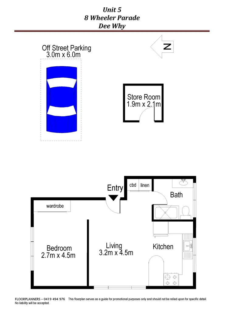 Floorplan of Homely unit listing, 5/8 Wheeler Parade, Dee Why NSW 2099