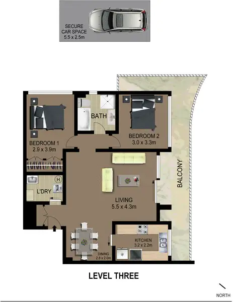 Floorplan of Homely apartment listing, 18/16 Devonshire Street, Chatswood NSW 2067