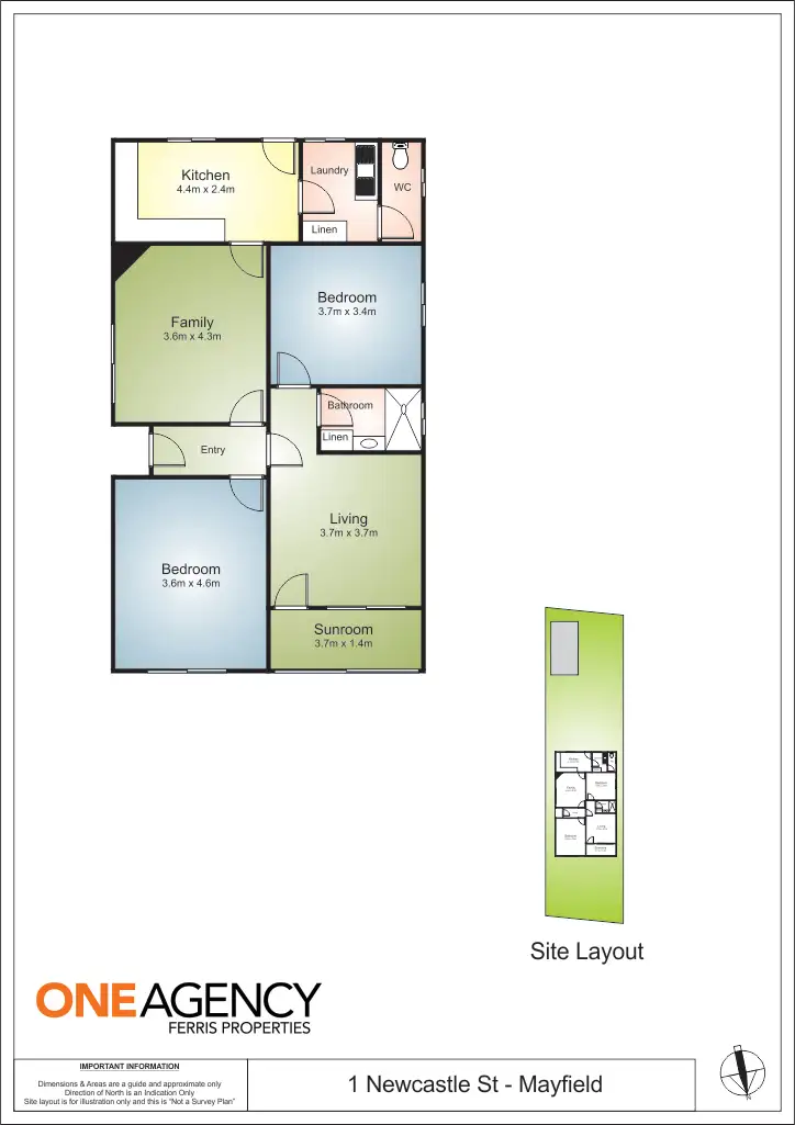 Floorplan of Homely house listing, 1 Newcastle Street, Mayfield NSW 2304