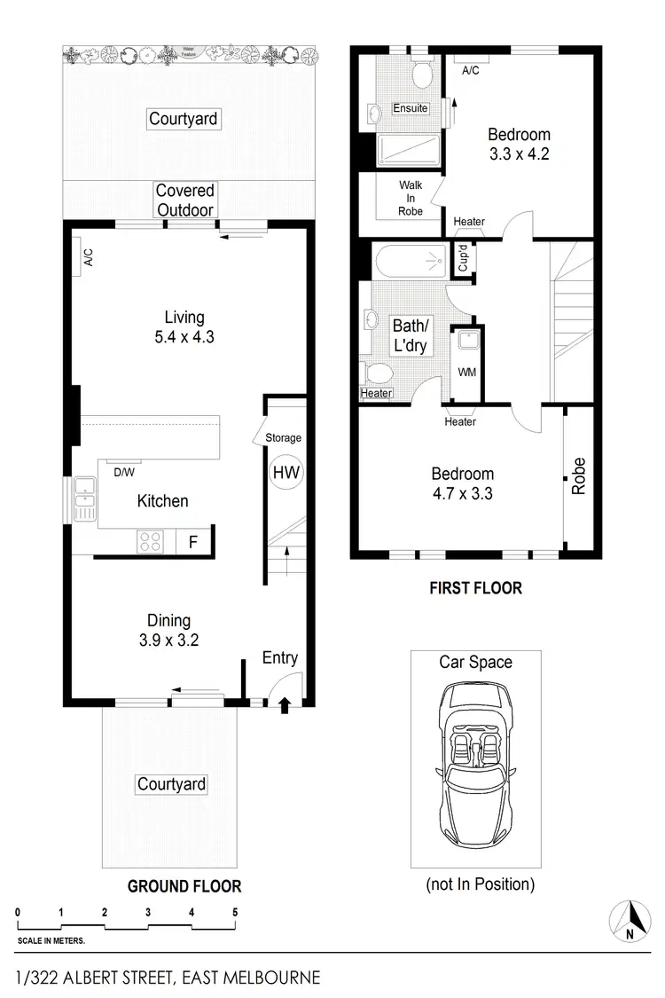 Floorplan of Homely townhouse listing, 1/322 Albert Street, East Melbourne VIC 3002