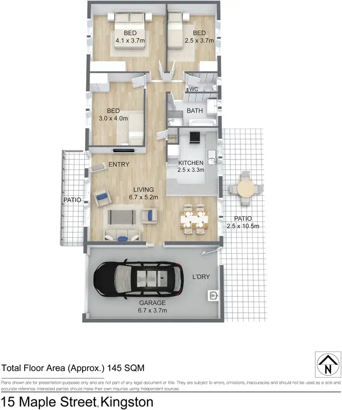 Floorplan of Homely house listing, 15 Maple Street, Kingston QLD 4114