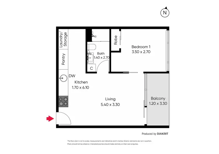 Floorplan of Homely apartment listing, 2711/33 MacKenzie Street, Melbourne VIC 3000