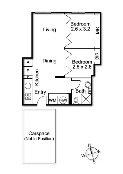 Floorplan of Homely apartment listing, 307/9 Commercial Road, Melbourne VIC 3004