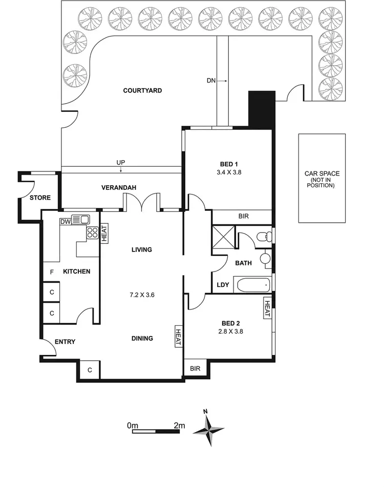 Floorplan of Homely apartment listing, 11/508 Glenferrie Road, Hawthorn VIC 3122