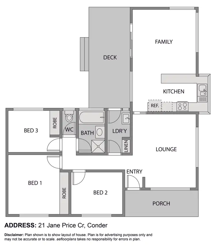 Floorplan of Homely house listing, 21 Jane Price Crescent, Conder ACT 2906
