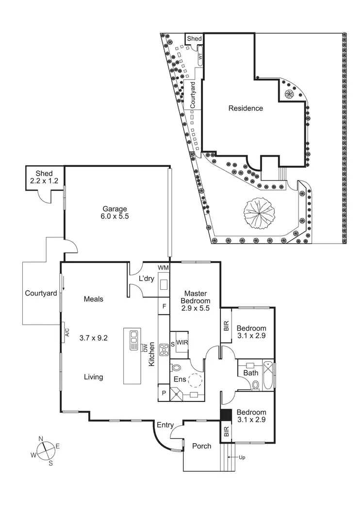 Floorplan of Homely unit listing, 1/155 Nepean Street, Greensborough VIC 3088