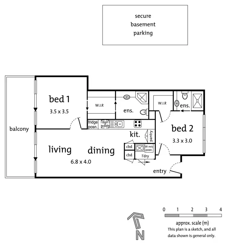 Floorplan of Homely apartment listing, 302/187 Reynolds Road, Doncaster East VIC 3109