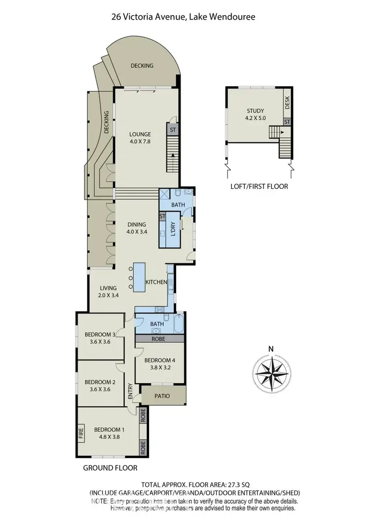 Floorplan of Homely house listing, 26 Victoria Avenue, Lake Wendouree VIC 3350