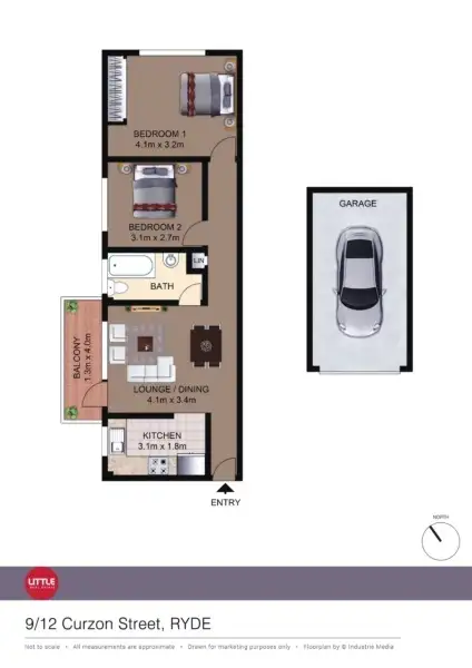 Floorplan of Homely apartment listing, 9/12 Curzon Street, Ryde NSW 2112