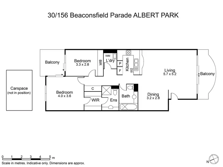 Floorplan of Homely apartment listing, 30/156 Beaconsfield Parade, Albert Park VIC 3206