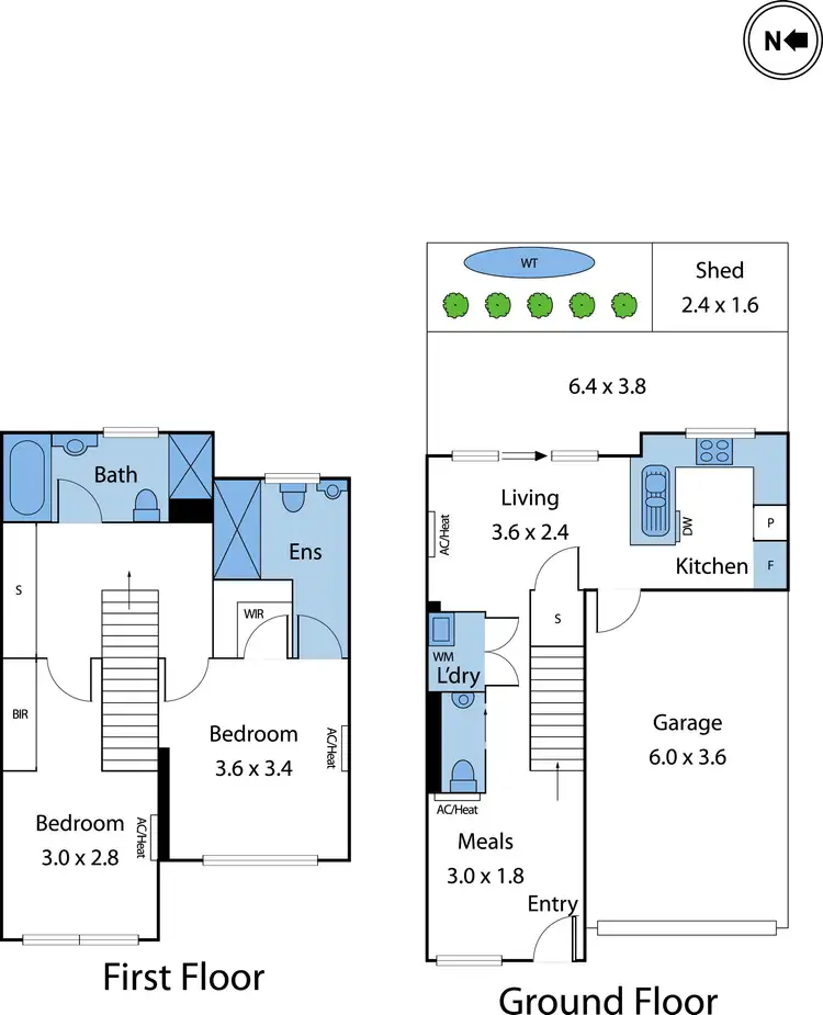Floorplan of Homely townhouse listing, 7/156 Francis Street, Yarraville VIC 3013