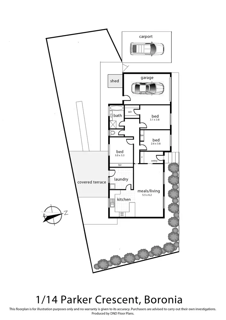Floorplan of Homely house listing, 1/14 Parker Avenue, Boronia VIC 3155