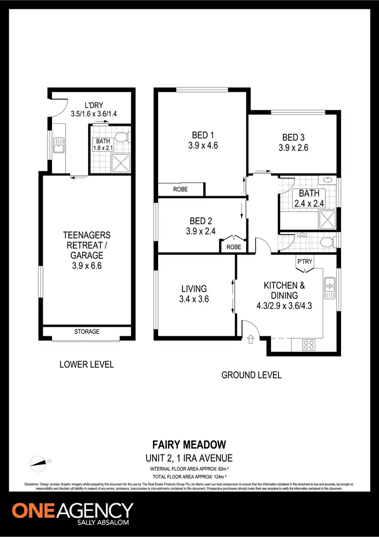 Floorplan of Homely apartment listing, 2/1 Ira Avenue, Fairy Meadow NSW 2519