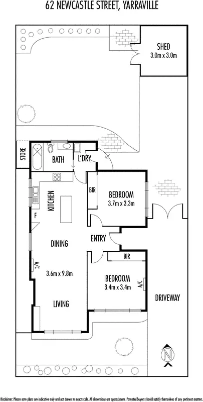 Floorplan of Homely house listing, 62 Newcastle Street, Yarraville VIC 3013