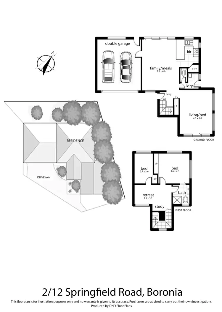 Floorplan of Homely townhouse listing, 2/12 Springfield Road, Boronia VIC 3155