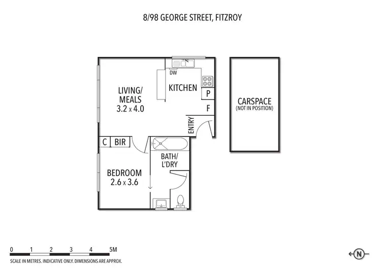 Floorplan of Homely apartment listing, 8/98 George Street, Fitzroy VIC 3065