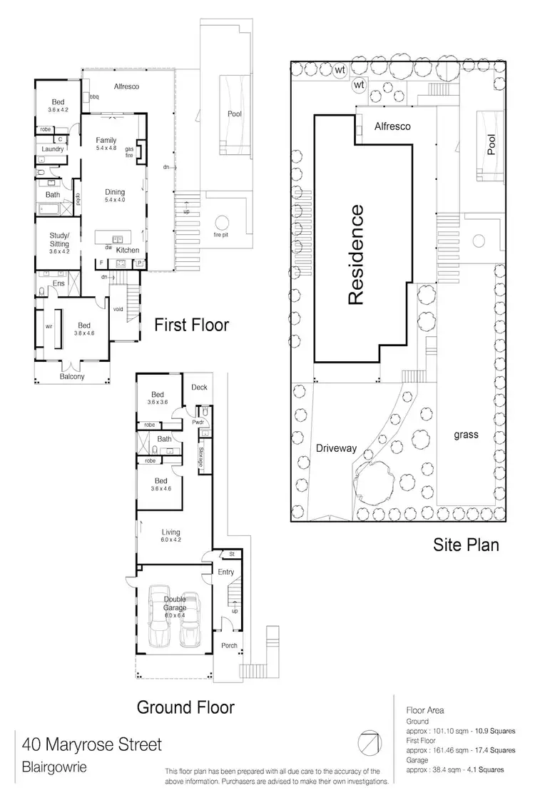Floorplan of Homely house listing, 40 Maryrose Street, Blairgowrie VIC 3942