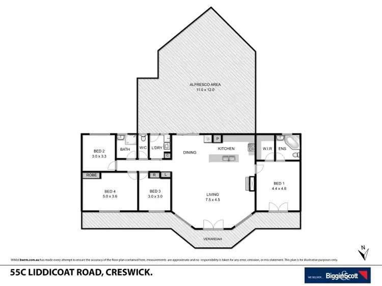 Floorplan of Homely house listing, 55C Liddicoat Road, Creswick VIC 3363