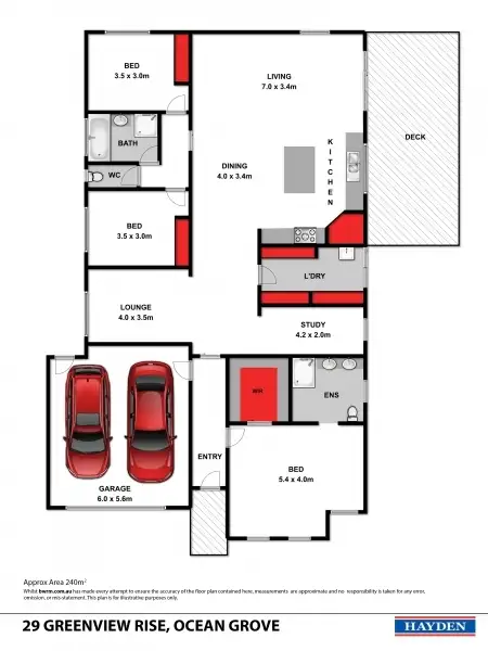 Floorplan of Homely house listing, 29 Greenview Rise, Ocean Grove VIC 3226