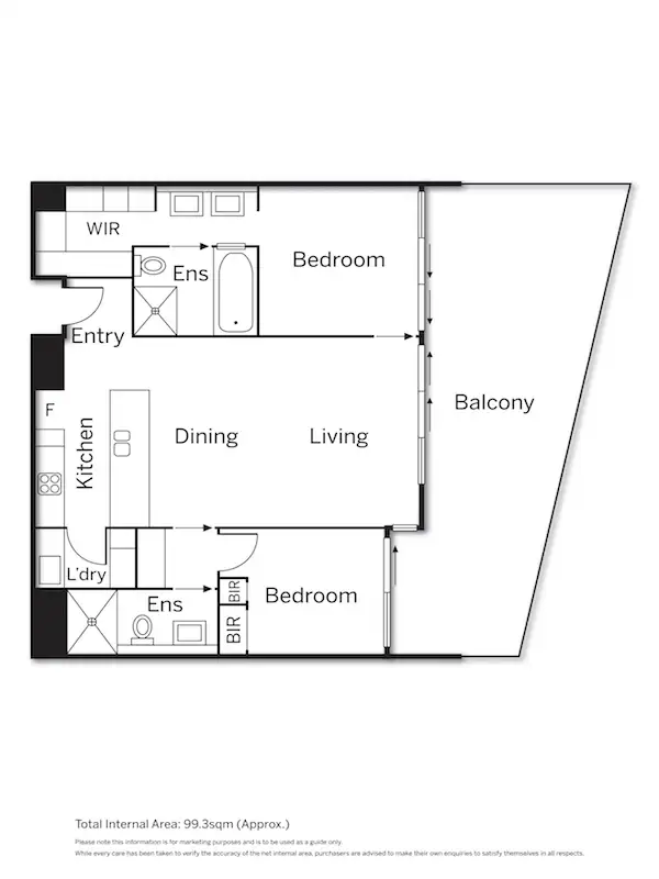 Floorplan of Homely apartment listing, 404/108 Bay Street, Port Melbourne VIC 3207