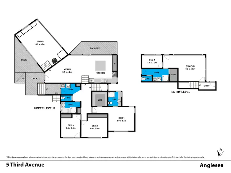 Floorplan of Homely house listing, 5 Third Avenue, Anglesea VIC 3230