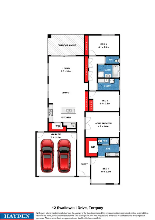 Floorplan of Homely house listing, 12 Swallowtail Drive, Torquay VIC 3228