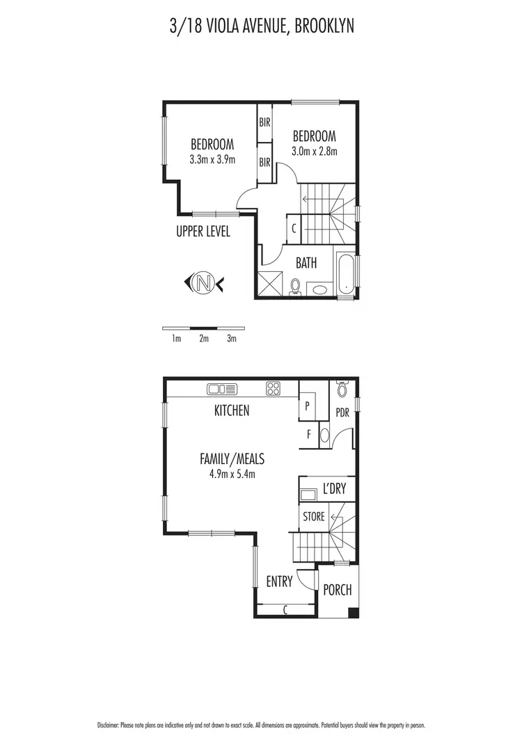 Floorplan of Homely townhouse listing, 3/18 Viola Avenue, Brooklyn VIC 3012