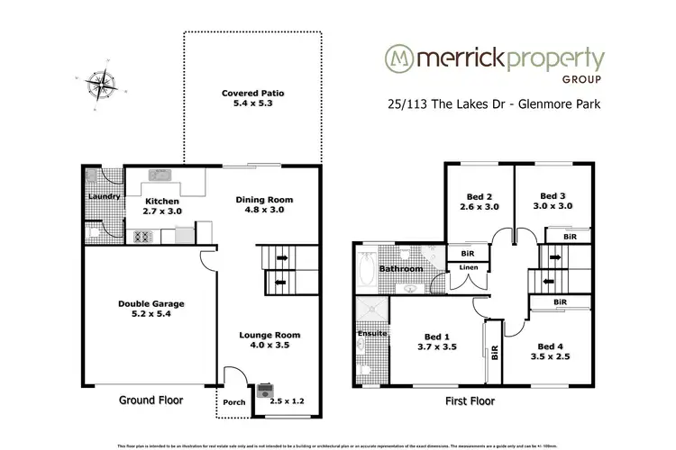 Floorplan of Homely townhouse listing, 25/113 The Lakes Drive, Glenmore Park NSW 2745