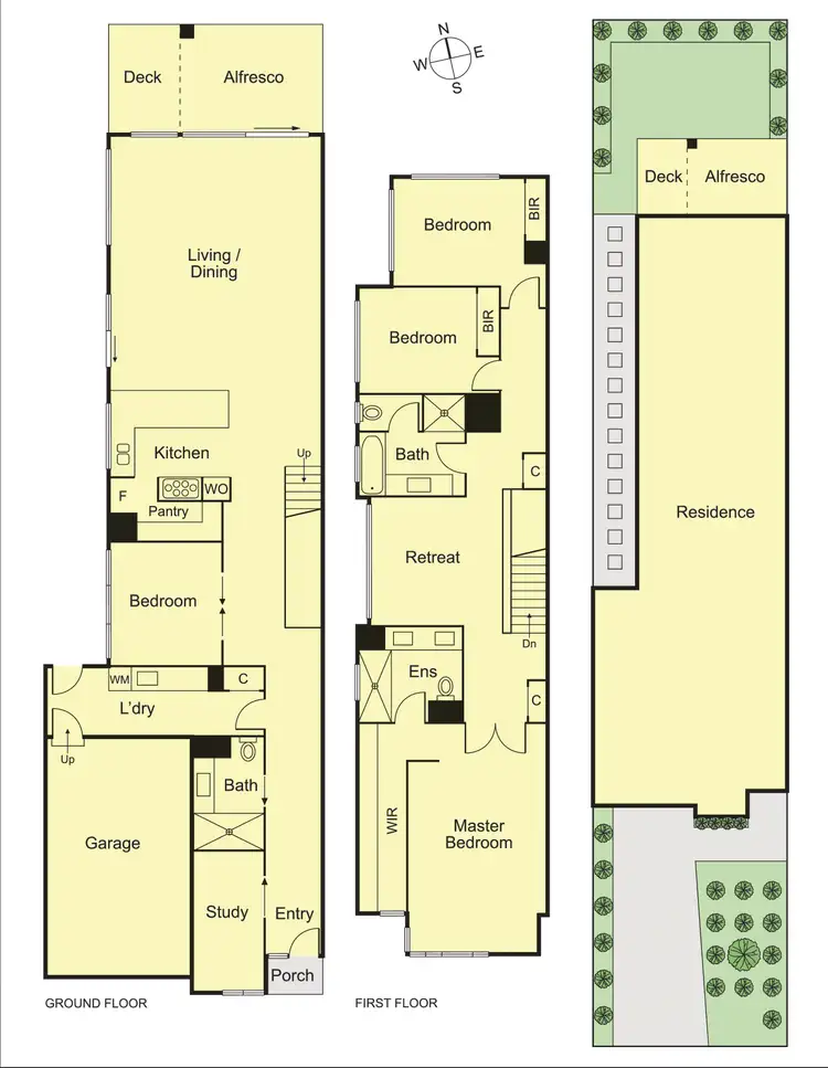 Floorplan of Homely townhouse listing, 1/3 Daniell Crescent, Caulfield VIC 3162