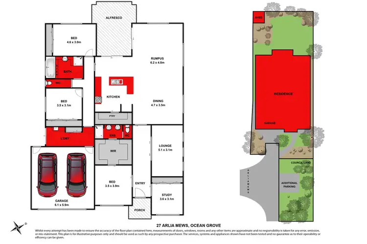 Floorplan of Homely house listing, 27 Arlia Mews, Ocean Grove VIC 3226