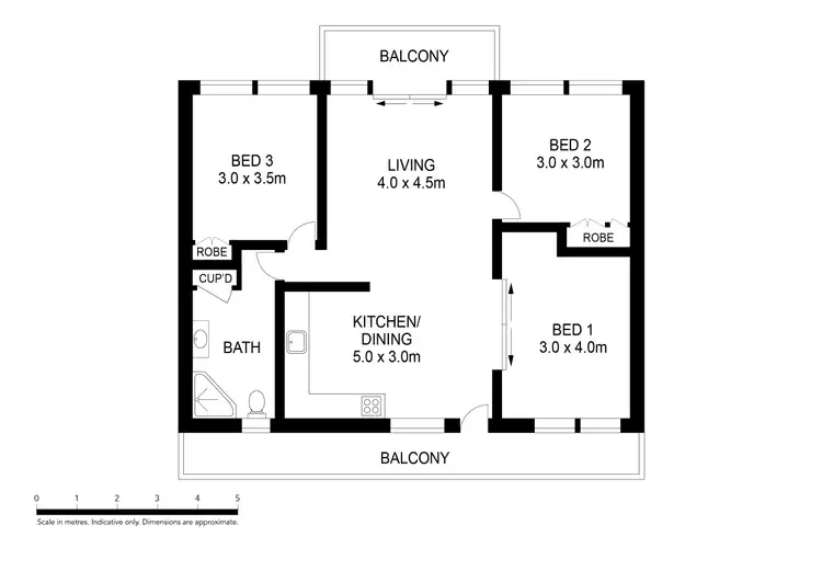 Floorplan of Homely unit listing, 6/36 Sergison Circuit, Rapid Creek NT 810