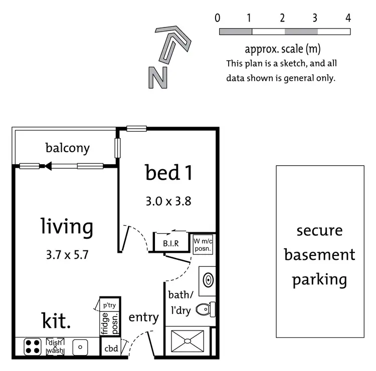 Floorplan of Homely apartment listing, 212B/1 19 Colombo Street, Mitcham VIC 3132