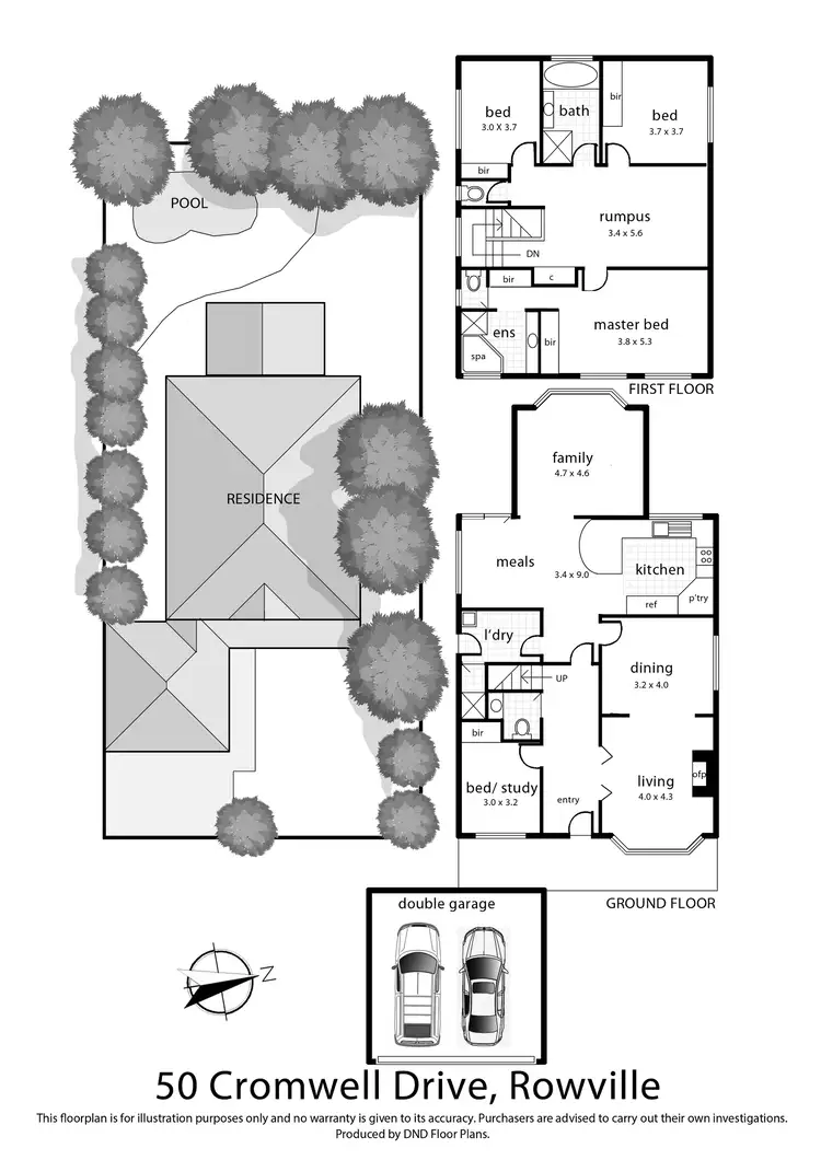 Floorplan of Homely house listing, 50 Cromwell Drive, Rowville VIC 3178