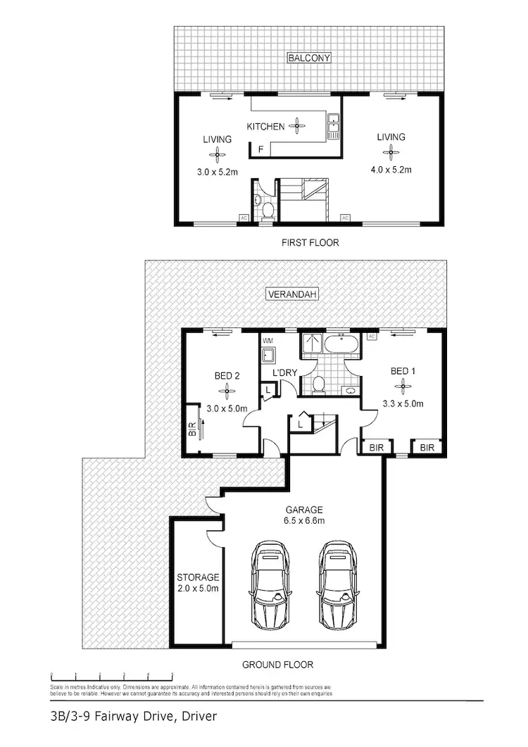Floorplan of Homely townhouse listing, 3B/9 Fairway Drive, Driver NT 830