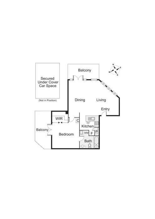 Floorplan of Homely apartment listing, 25/5 Dickens Street, Elwood VIC 3184