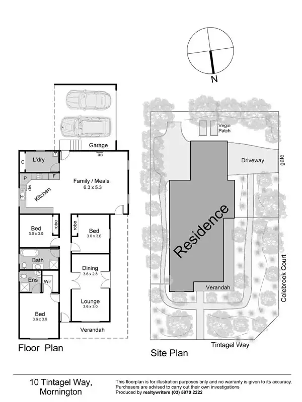 Floorplan of Homely house listing, 10 Tintagel Way, Mornington VIC 3931