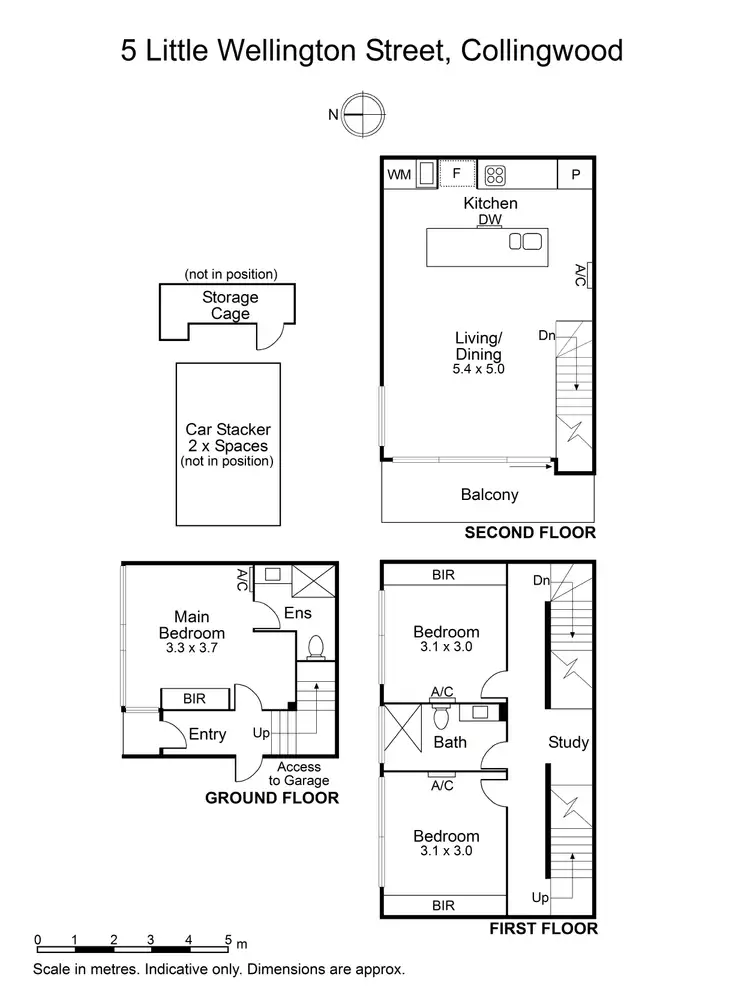 Floorplan of Homely townhouse listing, 5 Little Wellington Street, Collingwood VIC 3066