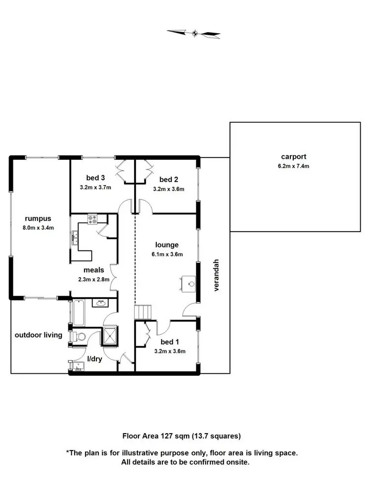Floorplan of Homely house listing, 7 Carroll Avenue, Millgrove VIC 3799
