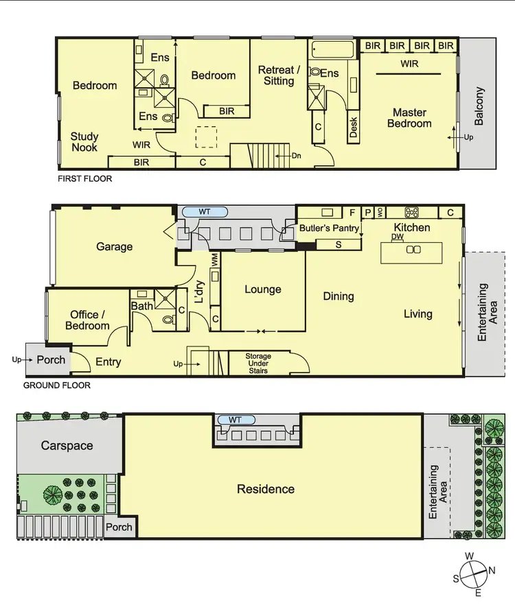 Floorplan of Homely townhouse listing, 6A Dean Avenue, St Kilda East VIC 3183