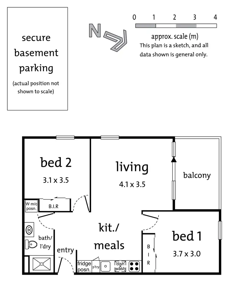 Floorplan of Homely apartment listing, 416B/1-19 Colombo Street, Mitcham VIC 3132