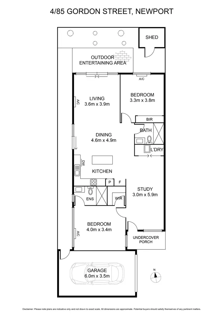 Floorplan of Homely unit listing, 4/85 Gordon Street, Newport VIC 3015