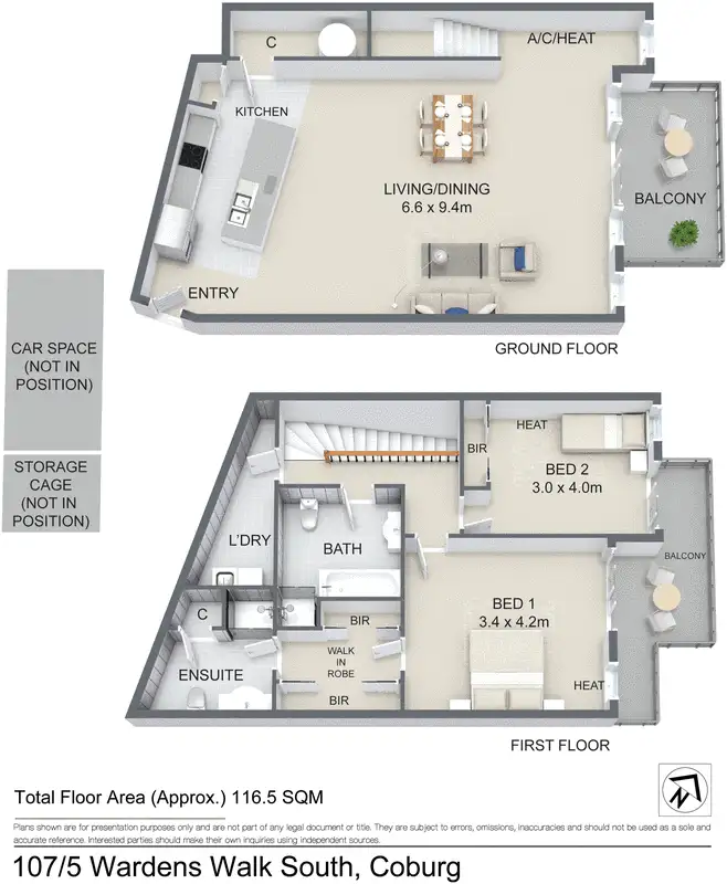Floorplan of Homely apartment listing, 107/5 Wardens Walk South, Coburg VIC 3058