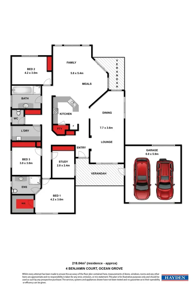 Floorplan of Homely house listing, 4 Benjamin Court, Ocean Grove VIC 3226