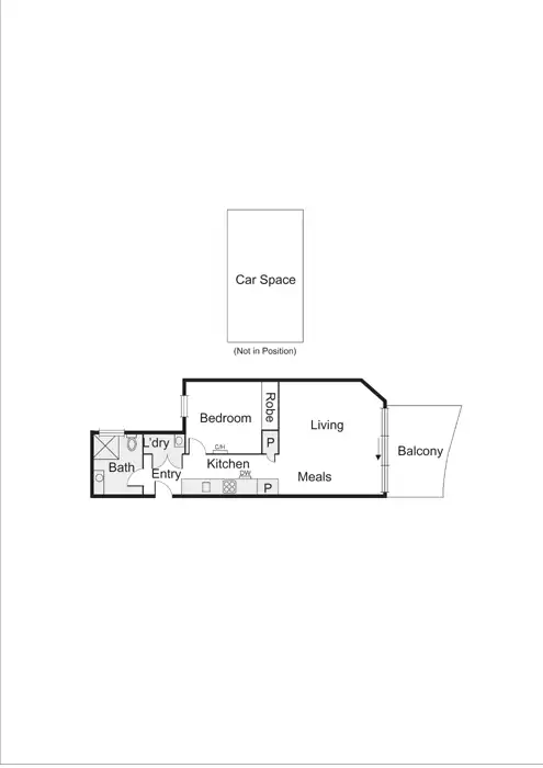 Floorplan of Homely apartment listing, 208/77 Nott Street, Port Melbourne VIC 3207
