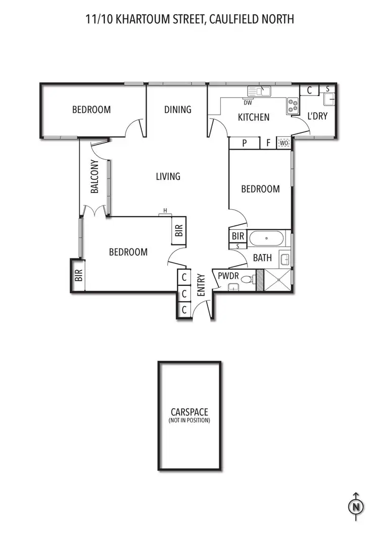 Floorplan of Homely apartment listing, 11/10 Khartoum Street, Caulfield North VIC 3161