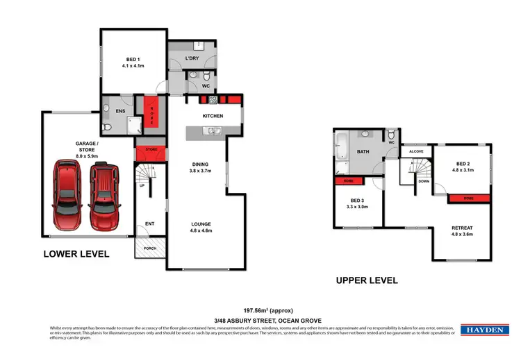 Floorplan of Homely townhouse listing, 3/48 Asbury Street West, Ocean Grove VIC 3226