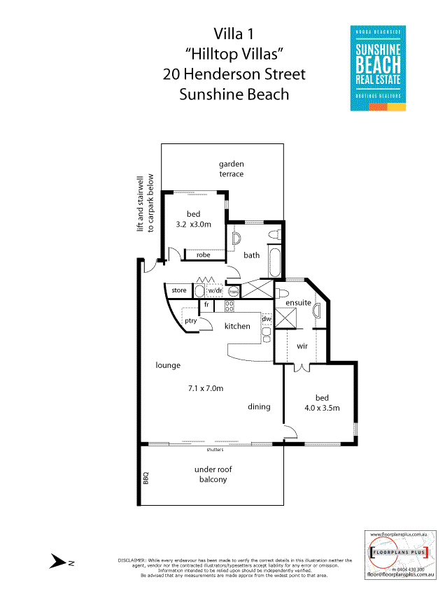 Floorplan of Homely apartment listing, 1/20 Henderson Street, Sunshine Beach QLD 4567