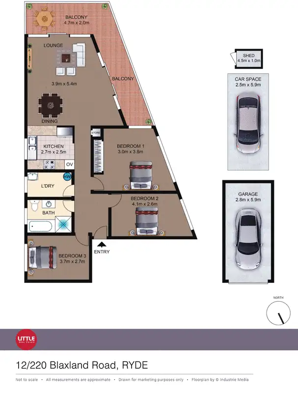 Floorplan of Homely apartment listing, 12/220 Blaxland Road, Ryde NSW 2112