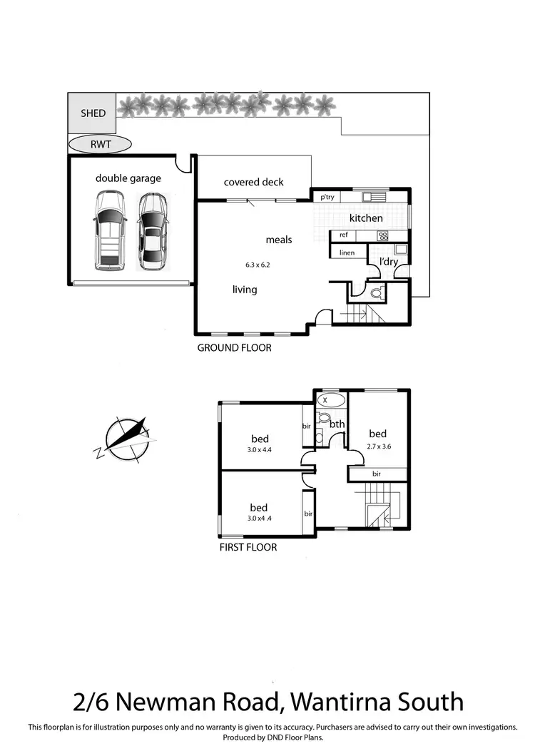 Floorplan of Homely townhouse listing, 2/6 Newman Road, Wantirna South VIC 3152