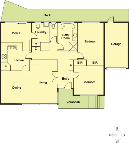 Floorplan of Homely villa listing, 2/14 Fulton Street, St Kilda East VIC 3183